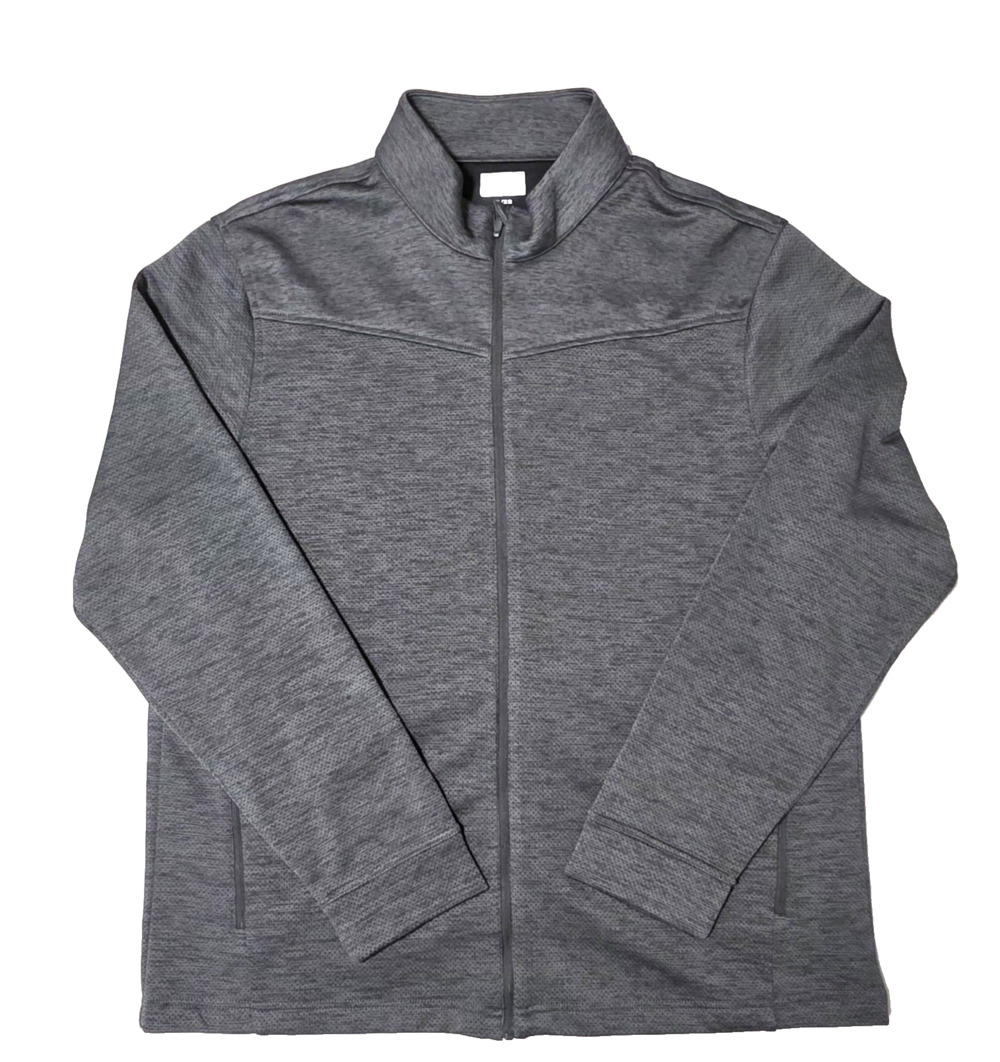 Greg Norman Shark Men's XL Gray Full Zip Fleece Lined Golf Jacket Performance